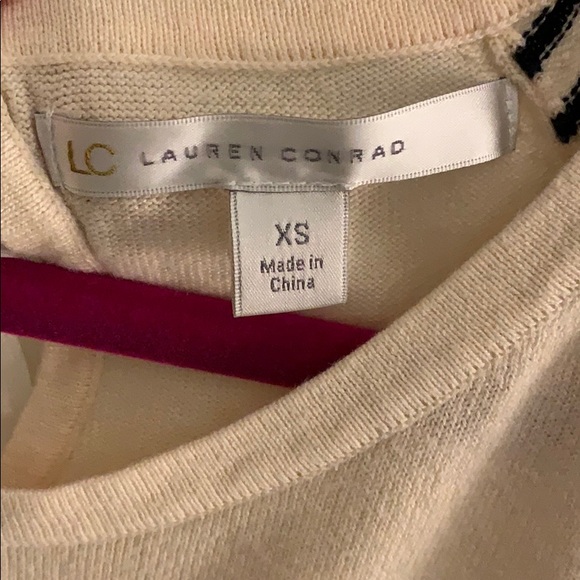 Lauren Conrad Stripes and Bows Sweater XS - Picture 4 of 4